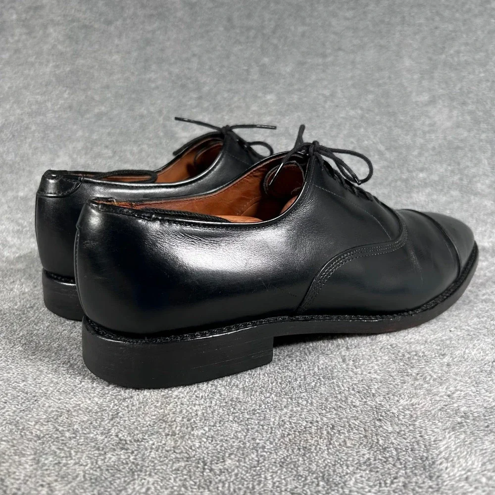 Vintage Allen Edmonds Park Avenue Oxford Dress Shoes Black Cap Toe Men 8.5 B USA